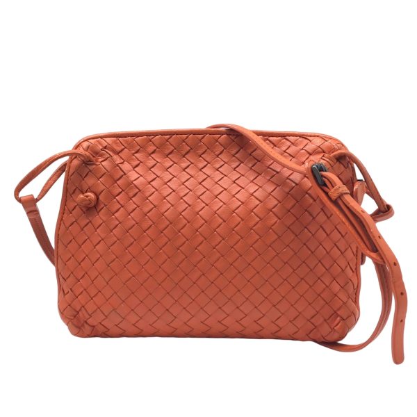 imgrc0095805566 Bottega Veneta Intrecciato Shoulder Bag Leather Orange