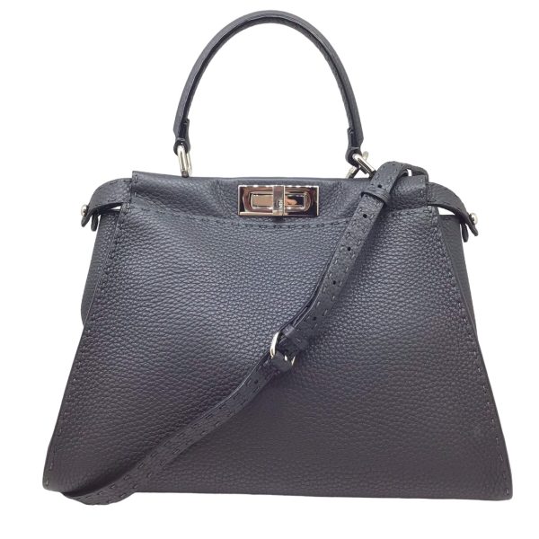 imgrc0095808628 FENDI Peekaboo Selleria Handbag Gray