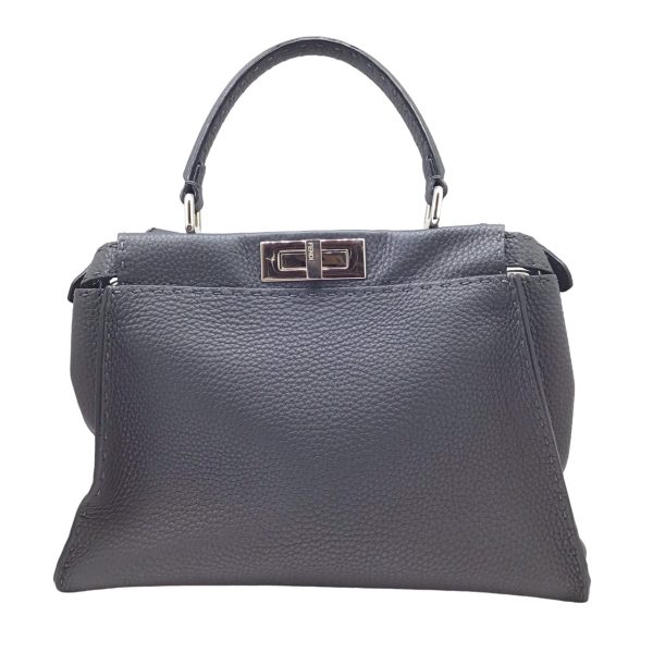 imgrc0095808632 FENDI Peekaboo Selleria Handbag Gray