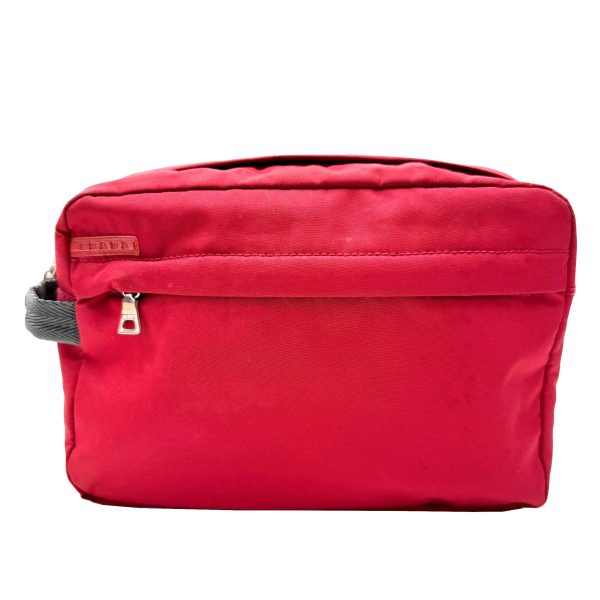 imgrc0095817018 PRADA Nylon Pouch Cosmetic Pouch Red