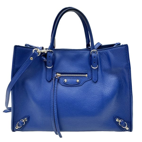 imgrc0095907677 Balenciaga Paper A6 Mini Zip Around Handbag Blue