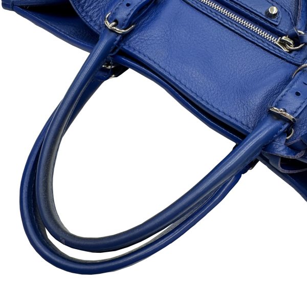 imgrc0095907687 Balenciaga Paper A6 Mini Zip Around Handbag Blue