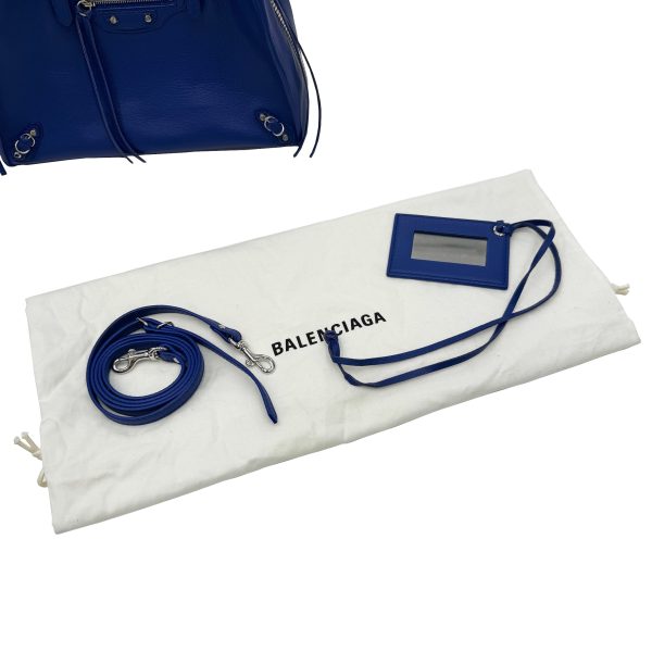 imgrc0095907688 Balenciaga Paper A6 Mini Zip Around Handbag Blue