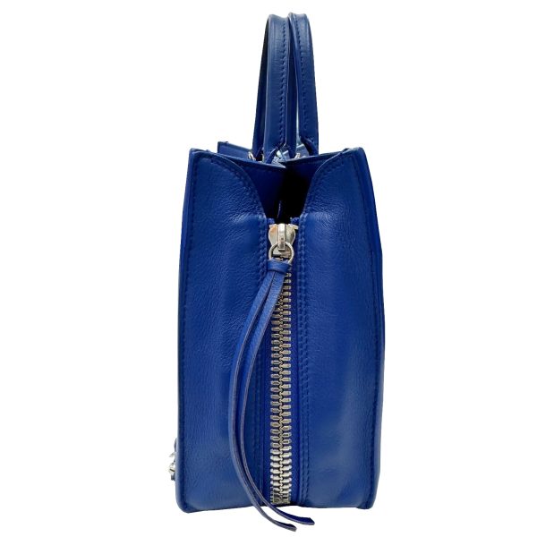 imgrc0095907796 Balenciaga Paper A6 Mini Zip Around Handbag Blue