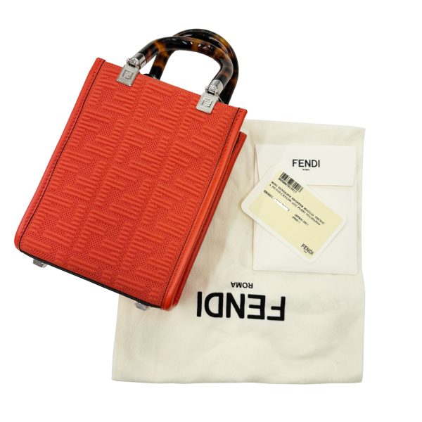 imgrc0095956619 FENDI Sunshine Small Shopper Tote Bag Red