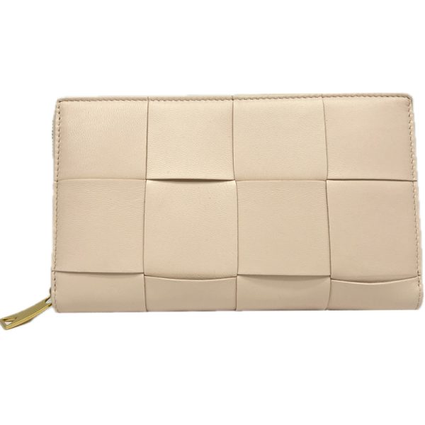 imgrc0096027212 Bottega Veneta Long Wallet Round Zipper Pink Beige