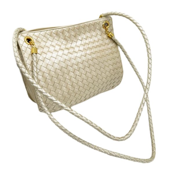 imgrc0096030214 Bottega Veneta Shoulder Bag Intrecciato Champagne Gold Ivory