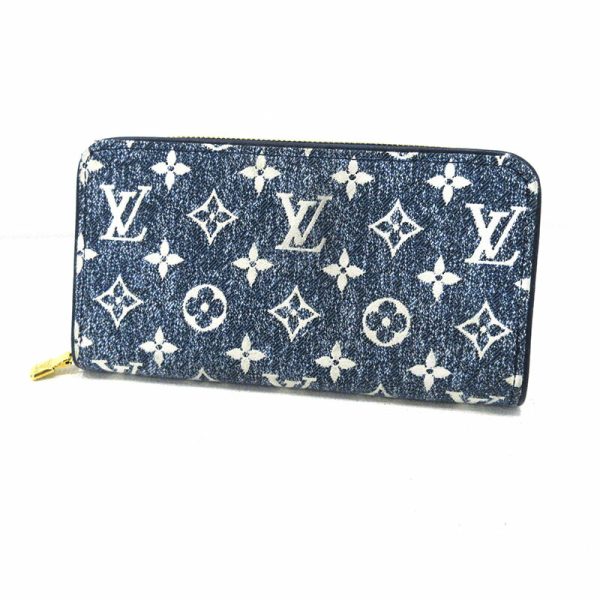 imgrc0096038023 Louis Vuitton Zippy Long Wallet Jacquard Denim Blue