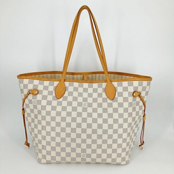 imgrc0096045901 Louis Vuitton Neverfull MM Tote Bag Damier Azur White