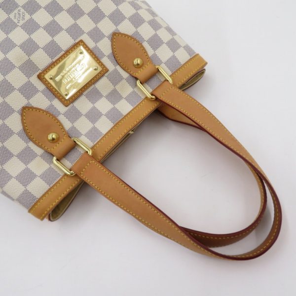 imgrc0096176074 Louis Vuitton Damier Azur Hampstead PM Handbag White