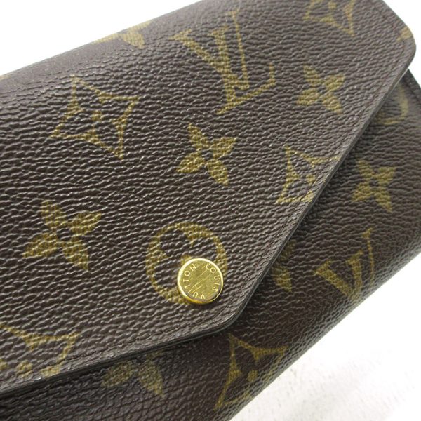 imgrc0096189426 Louis Vuitton Monogram Portefeuille Sara BifLong Wallet Brown