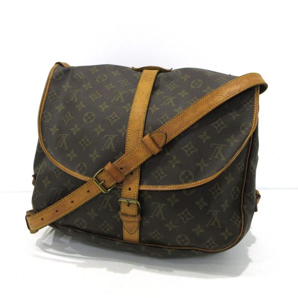 imgrc0096304008 Louis Vuitton Monogram Saumur 35 Shoulder Bag Brown