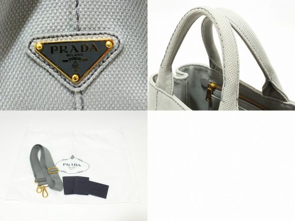 imgrc0096310776 PRADA Canapa 2WAY Tote Bag Black