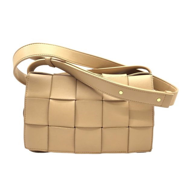 imgrc0096546351 Bottega Veneta Cassette Shoulder Bag Intrecciato Beige