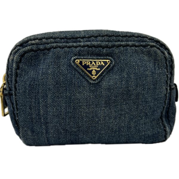 imgrc0096656592 PRADA Denim Pouch Cosmetic Pouch