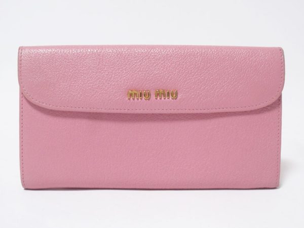 imgrc0096705560 miu miu W hook long wallet MADRAS ROSA pink