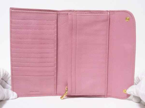 imgrc0096705567 miu miu W hook long wallet MADRAS ROSA pink