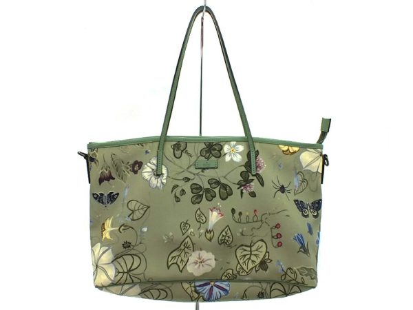 imgrc0096777738 Gucci Floral Pattern Tote Bag Green