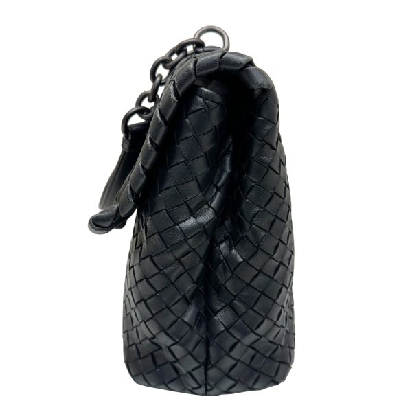 imgrc0096780066 Bottega Veneta Intrecciato Olympia Medium Chain Bag Leather Black