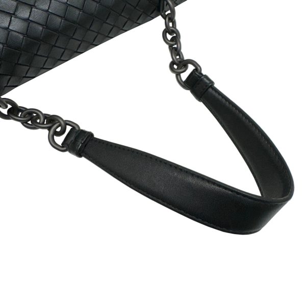 imgrc0096780074 Bottega Veneta Intrecciato Olympia Medium Chain Bag Leather Black