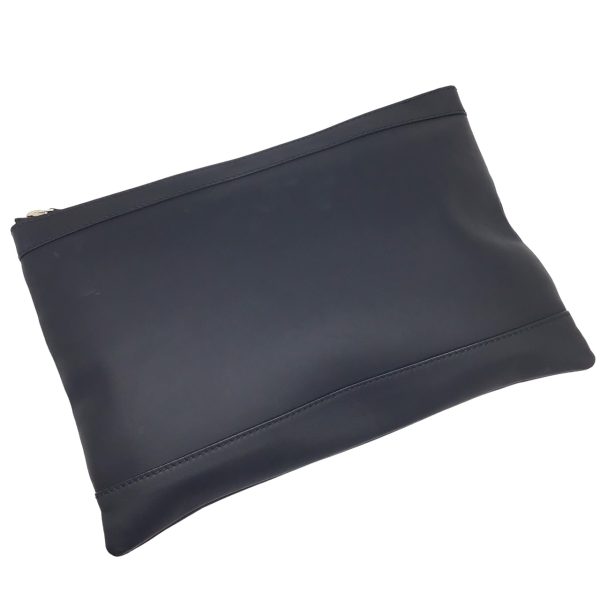 imgrc0096790166 Balenciaga Navy Clip M Punching Clutch Leather Pouch Black