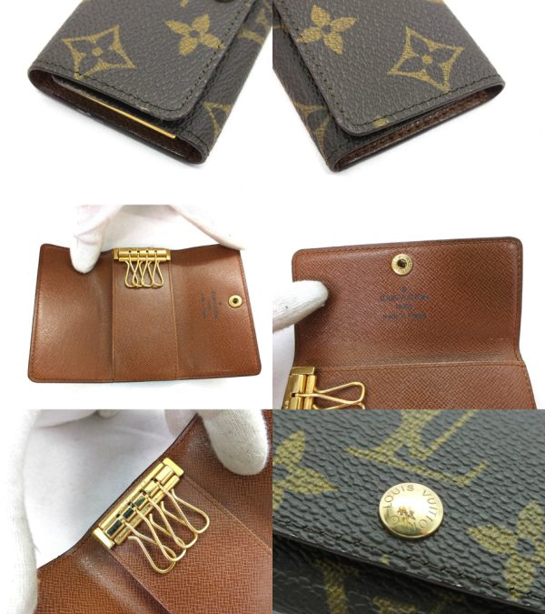 imgrc0096855879 Louis Vuitton Monogram Multicle 4 key Case Key Holder Brown