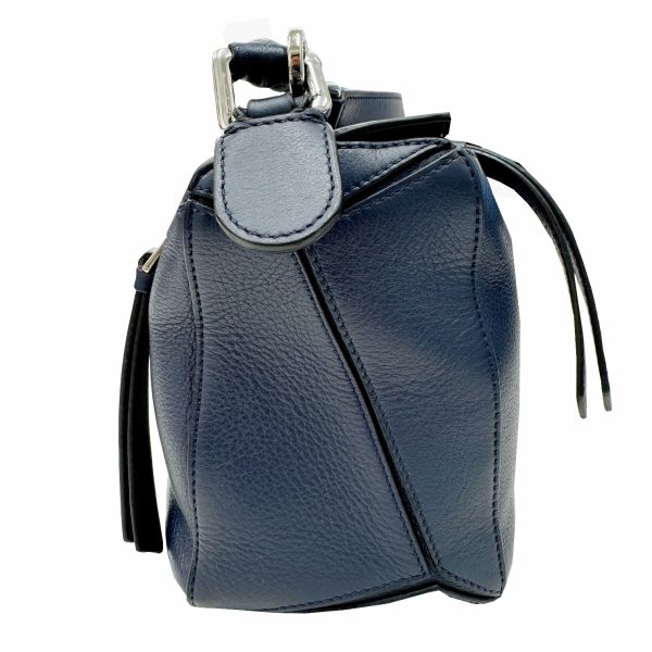 imgrc0096883067 Loewe Puzzle Small 2WAY Handbag Shoulder Bag Soft Grain Calf Navy