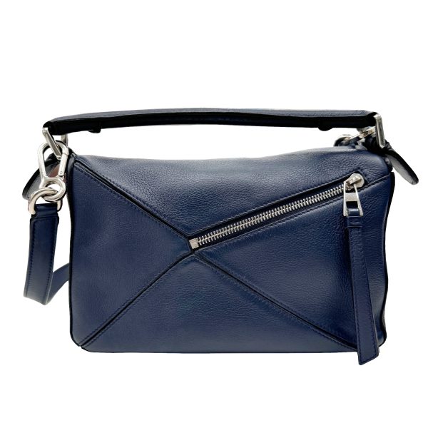 imgrc0096883071 Loewe Puzzle Small 2WAY Handbag Shoulder Bag Soft Grain Calf Navy