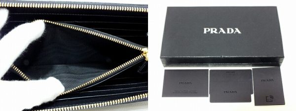 imgrc0097065069 Prada Saffiano Triangle Long Wallet Black