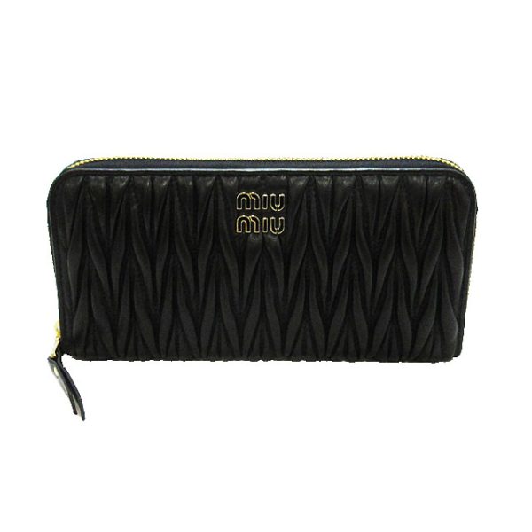 imgrc0097194335 Miu Miu Long Wallet MATELASSE Black