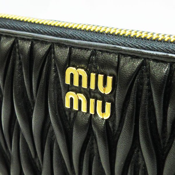 imgrc0097194340 Miu Miu Long Wallet MATELASSE Black