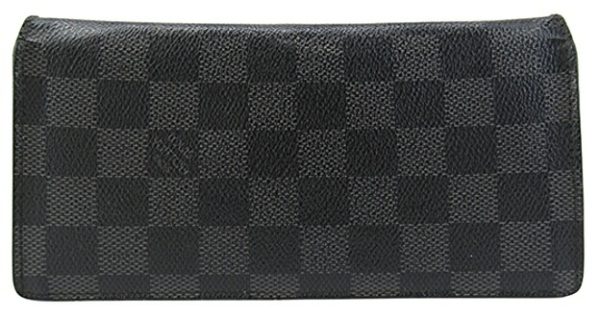 imgrc0097412724 Louis Vuitton Damier Graphite Portefeuille Brazza Long Wallet Black