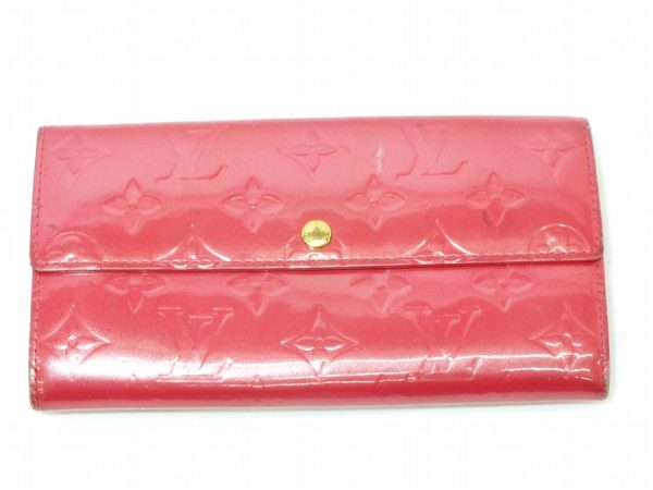 imgrc0097472989 Louis Vuitton Wallet Portefeuille Sarah Monogram Vernis Rose Indian