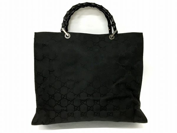 imgrc0098352387 Gucci Bamboo Nylon Tote Bag Black