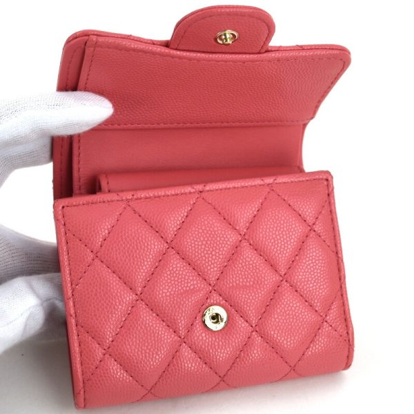 imgrc0098568055 Chanel Wallet Caviar Skin Pink Small Flap Wallet Wallet