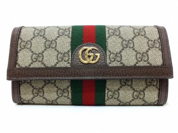 imgrc0098713585 Gucci Offdia GG Continental Wallet Web Stripe Brown