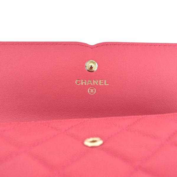 imgrc0098935339 Chanel long pink CC Figly wallet caviar skin matelasse