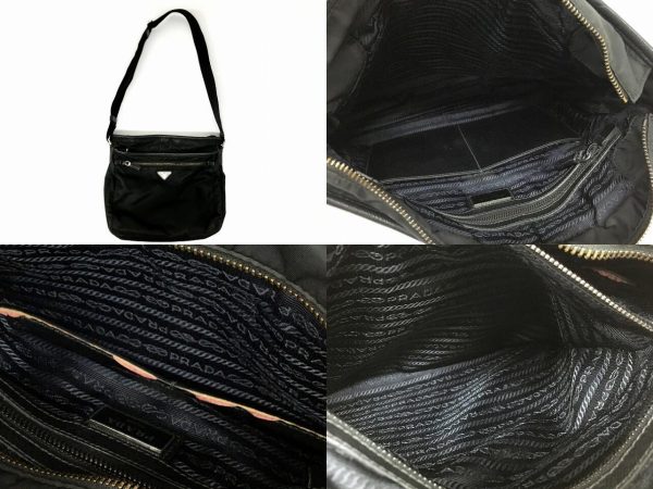 imgrc0098936233 Prada Nylon Shoulder Bag Black