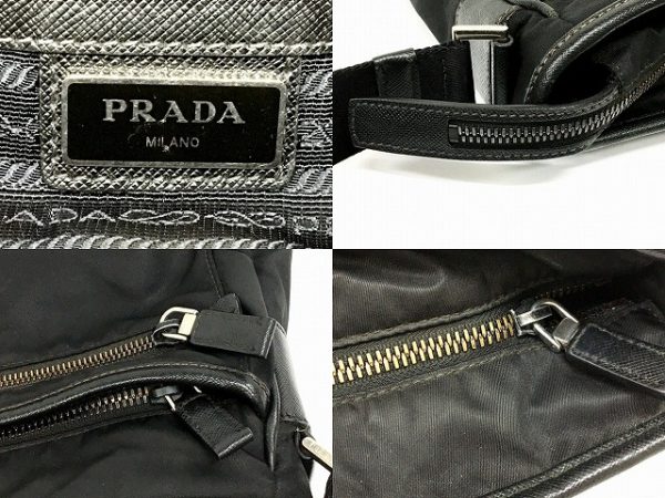 imgrc0098936251 Prada Nylon Messenger Shoulder Bag Black