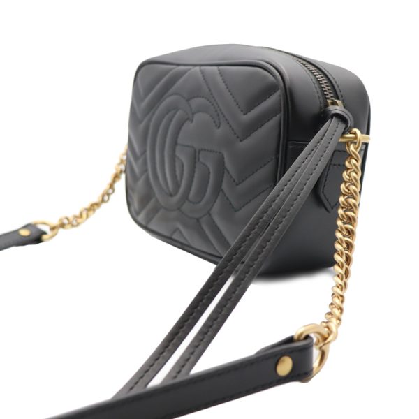 imgrc0100734595 GUCCI GG Marmont Quilted Mini Bag Chain Shoulder Bag Black