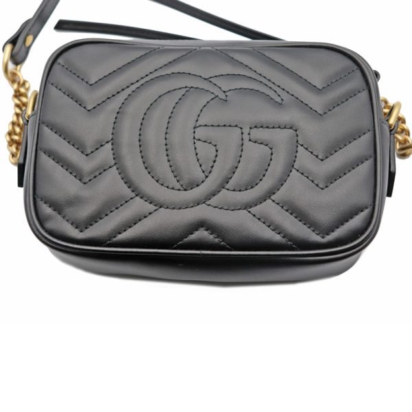 imgrc0100734599 GUCCI GG Marmont Quilted Mini Bag Chain Shoulder Bag Black