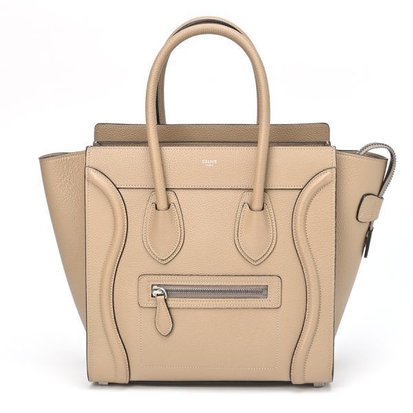 imgrc0101424547 Celine Luggage Micro Drummed Calfskin Bag Beige