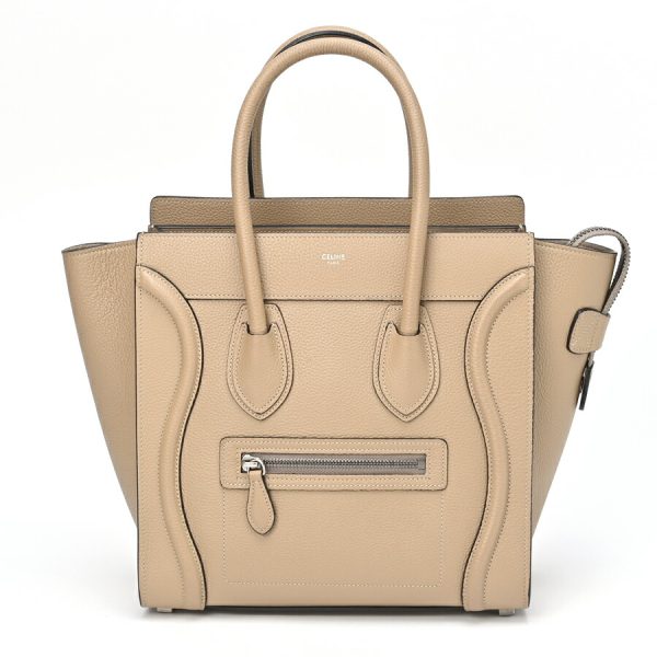 imgrc0101424547 Celine Luggage Micro Bag Drummed Calfskin Beige