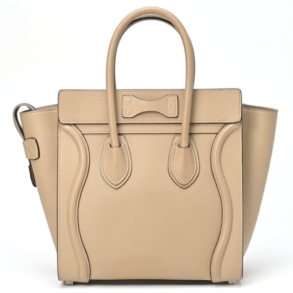 imgrc0101424548 Celine Luggage Micro Bag Drummed Calfskin Beige