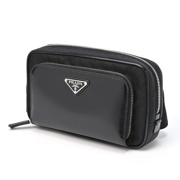 imgrc0102140767 Prada Re Nylon Glass Belt Bag Black