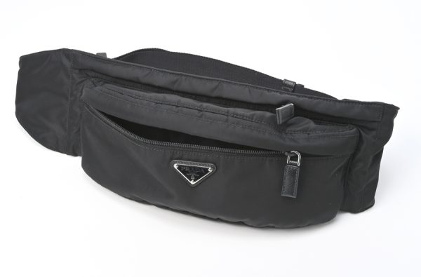 imgrc0102142244 Prada Nylon Belt Bag Black