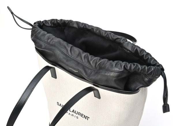 imgrc0102435334 Saint Laurent Teddy Drawstring Tote Bag CanvasLeather