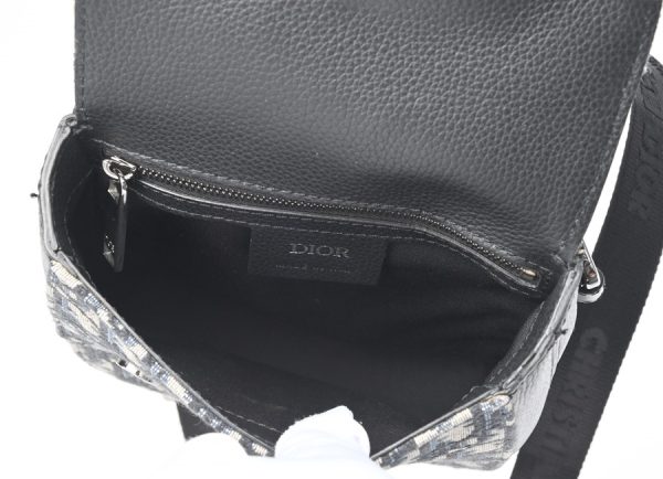 imgrc0102851183 Dior Saddle Pouch Oblique Jacquard Beige Black