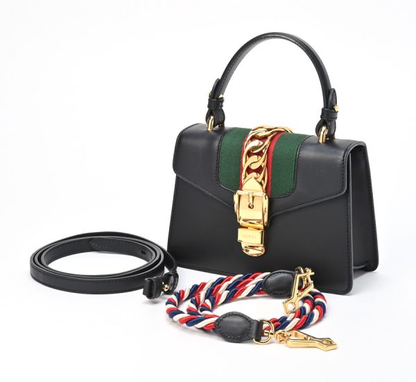 imgrc0103001429 Gucci Sylvie Top Handle Bag Shoulder Bag Black