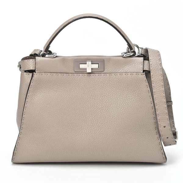 imgrc0103020870 Fendi Peekaboo Medium Selleria Greige